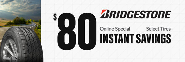 $80 Instant Savings on Bridgestone Dueler LX tires