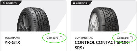 Compare checkbox examples