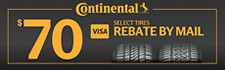 $70 Continental Rebate (select tires)