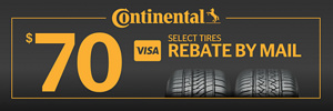 Rebate By Mail: $70 Off Continental