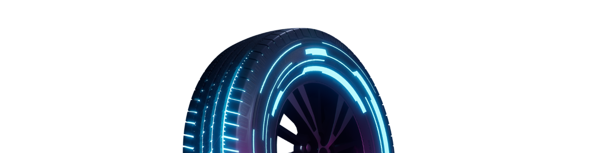 stylized image of light up wheel and tire