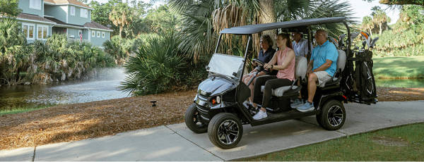 Golf Cart on the greenway