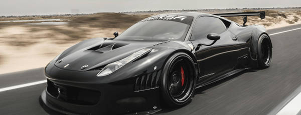 Goodyear Eagle tires on a super car cruising through the desert