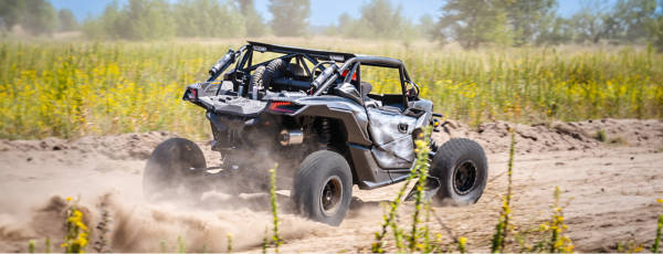 ATV on large rocks