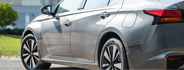 SUV driving on rural highway