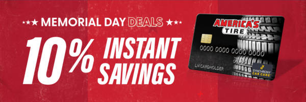 10% Instant Savings with your America's Tire credit card