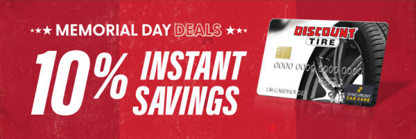 10% Instant Savings with your Discount Tire credit card