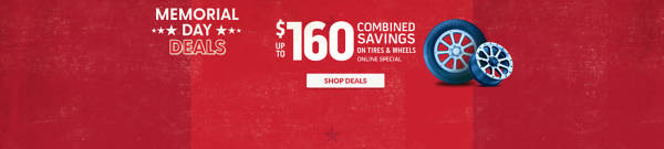 Online Special: Up to $160 Instant Savings on select tires ... view offer