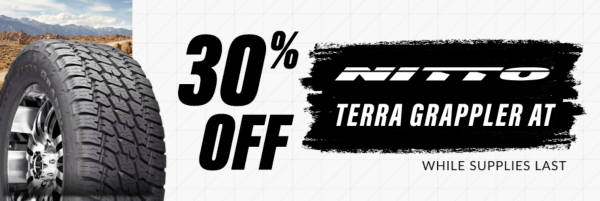 30% OFF select Nitto Terra Grappler AT