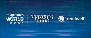 the Tommorrow's World Today logo featured next to the Discount Tire and Treadwell logos