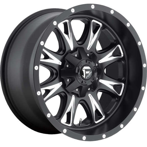 Fuel Throttle D513 in matte black with milled face for your 2005 Chevy Silverado 3500 
